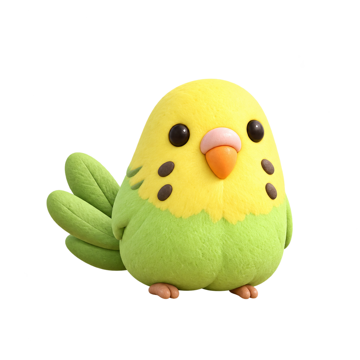 頭にちょこんと乗るインコ
